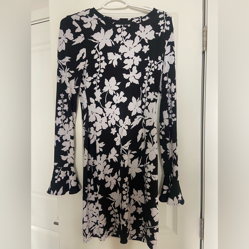 Michael Kors Floral Black and White Dress